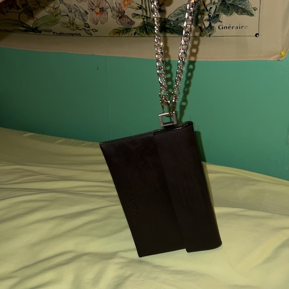 PRADA LEATHER ENVELOP POUCH/CLUTCH BAG PREOWNED BROWN - Picture 12 of 14